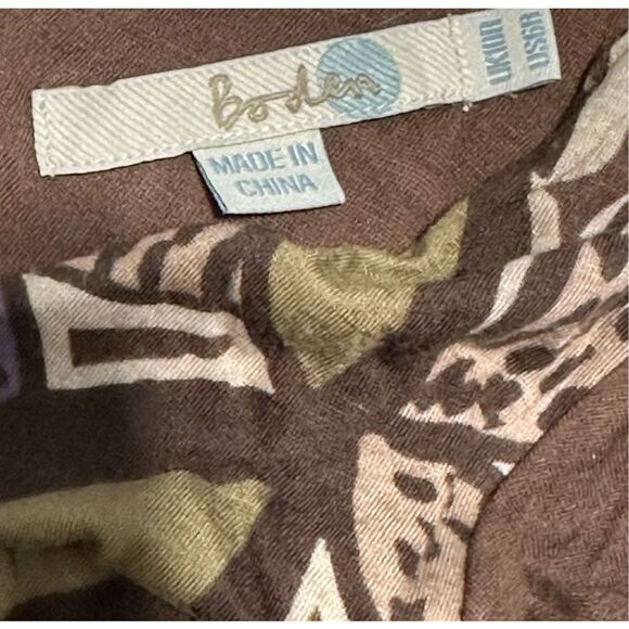 Boden Dress Floral Print Slip On Sheath Style V Neck Mini Length Brown Purple 6 - Picture 3 of 12